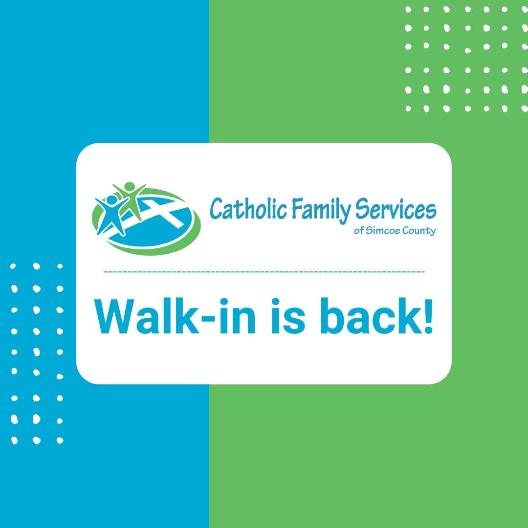 #CFSSC's Walk-in Counselling Clinics are back in #Barrie #Orillia &amp; #Midland! Virtual clinics remain across Simcoe Muskoka. If you want to talk, our professional clinicians are here to listen.  Always Free-Inclusive-Accessible. cfssc.ca  #MentalHealthIsHealth