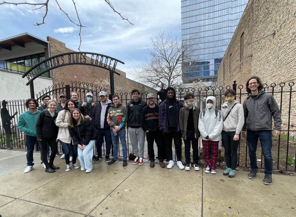 numused's tweet photo. Doc student David DeAngelis' GenMus students toured Willie Dixon's Blues Heaven Foundation at the historic Chess Records in Chicago. They experienced the music of Etta James, Muddy Waters, Chuck Berry and others in the legendary studio where it was recorded! https://t.co/KzQcaF8WB3