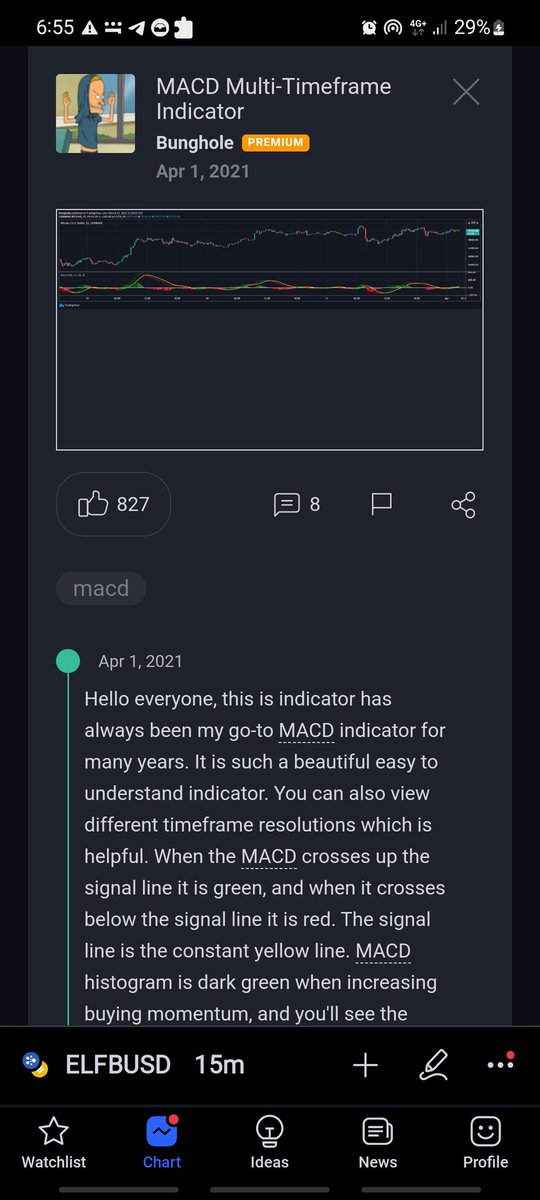 MACDWAVE's tweet photo. مؤشر
MACD MULTI-FRAME indicator
المقترح من الجميل @WvQ8 
يعطيك نقاط دخول وخروج بعد اكتمال #عكفة_الماكد وهذا الشي يعطيك موثوقيه وبأسعار متأخرة شوي ... مازال الربح مضمون.

فقط عدلت في إعدادات الألوان لتكون مطابقة للماكد الاصلي

شكرا لك م. عثمان https://t.co/yfo9p8shCG