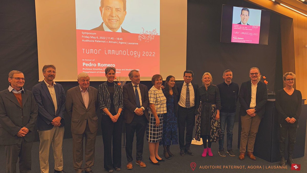 OncoUNILCHUV's tweet image. The stage of most honor symposiums elicit admiration for a scientist's life work. Pedro Romero's at @unil @CHUVLausanne @Ludwig_Cancer was no exception. Equally carried by the testimonies of speakers &amp;amp; students today was his vibrant humanity, clearly. Thank you, Pedro...