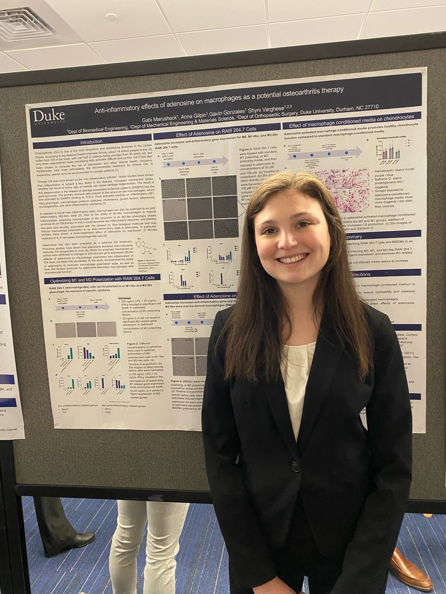Super proud of Gabi Marushack, who has won the Clark award for outstanding undergraduate research. Gabi is off to WashU Med School. Also congrats to #AnnaGilpin <a href="/LabVarghese/">Varghese Lab</a> for her outstanding mentorship. <a href="/duke_urs/">Duke Undergraduate Research Support Office</a> <a href="/DukeEngineering/">Duke Engineering</a> #DukeBME