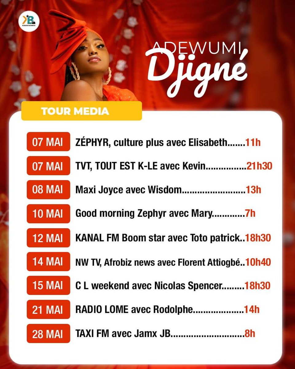 justForNation's tweet photo. Adewumi officiel
Mes amours, le tour média de votre chanson Djigné commence demain 😊 j'espère que vous serez  branchés sur chaque date 😌

Clip Djigné disponible via : https://t.co/UId4duFFDv

Challenge tiktok disponible via : https://t.co/zhPer140kd

#Adewumi #Djigné #Kabash https://t.co/hn3vexPsSL