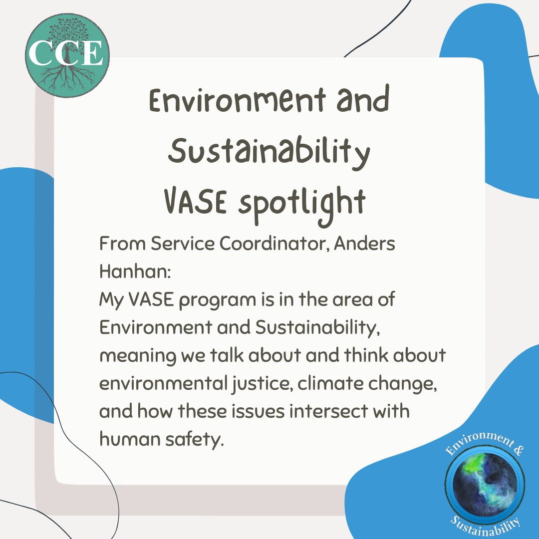 LU_CCE_CC's tweet photo. This week, we would like to highlight the Environment and Sustainability Service Area VASE Program! Learn a little more about the Environment and Sustainability VASE Program from our very own program coordinator, Anders Hanhan: https://t.co/OKLfA6TvYM https://t.co/MBlWk7HSMm