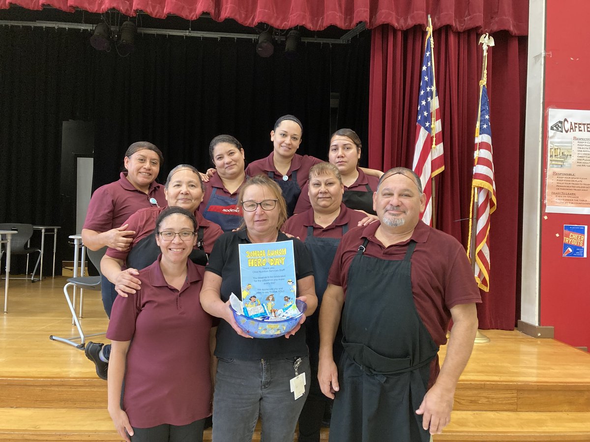 DVISD_DVMS's tweet photo. Happy School Lunch Hero Day! Always behind the scenes, making a difference for #DVMSstrong students. Thank you, Cafeteria #DVMSheros! https://t.co/DBCk4OCbPW