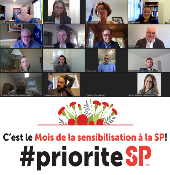 SPCanOfficielle's tweet photo. Merci aux député(e)s et aux adjoint(e) parlementaires pour leur soutien collectif envers ceux et celles qui sont atteints de la SP. Nous demandons  au gouvernement d’agir pour faire de l’accès aux traitements une priorité. #PrioritéSP https://t.co/dWqqG5Yr0a