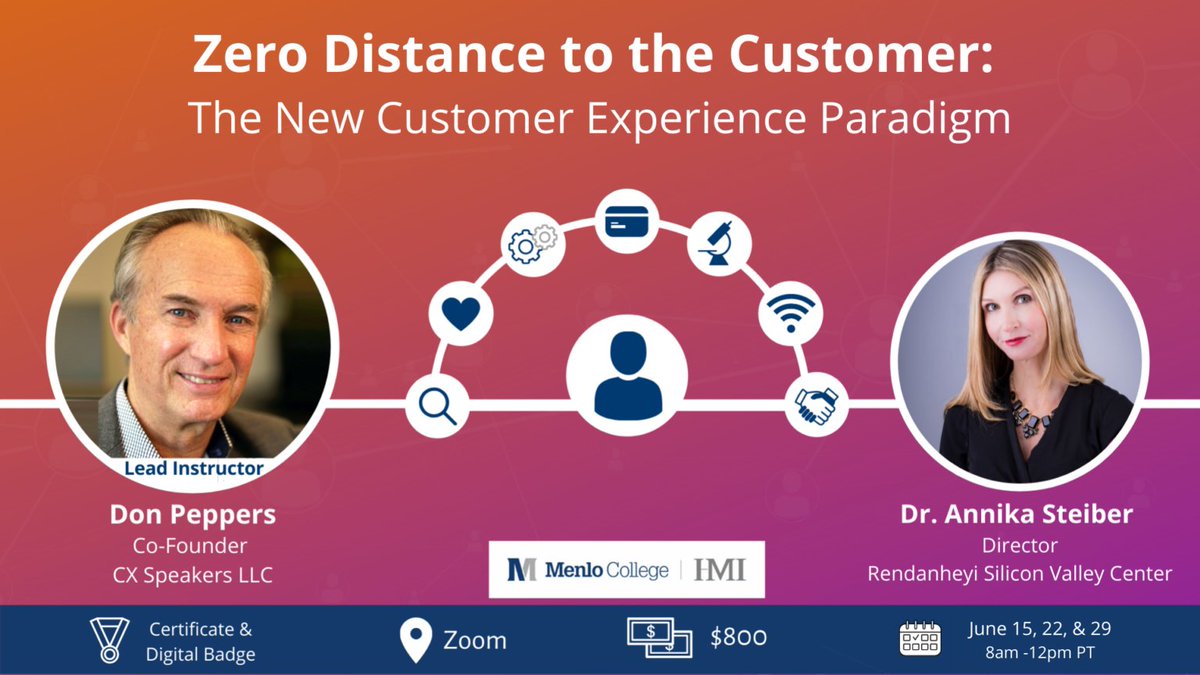 Welcome to the new reality of #customerexperience with CX authority 
<a href="/DonPeppers/">Don Peppers</a>
 #Course 
executive.menlo.edu/courses/zero-d…