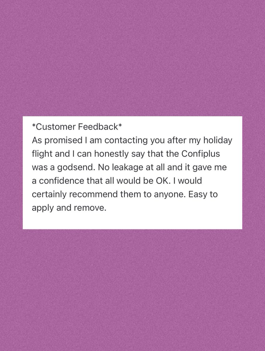 Confiplus's tweet photo. Another fabulous review to add to the pile!!

ConfiPlus is the perfect travel companion for ostomates. 

Everyone deserves to enjoy their time away, so make sure you’ve got yours. 
#feedbackfriday #confiplus #stoma https://t.co/Nel2Ml2pfM
