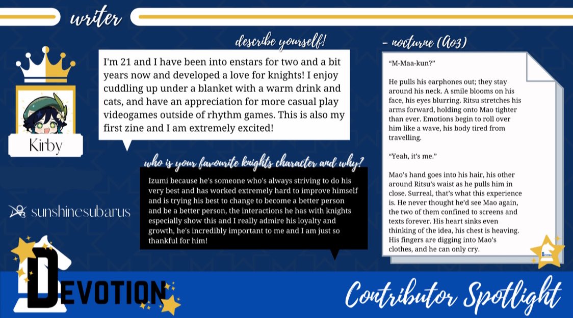 Devotion: A Knights Zine || Completed tweet media