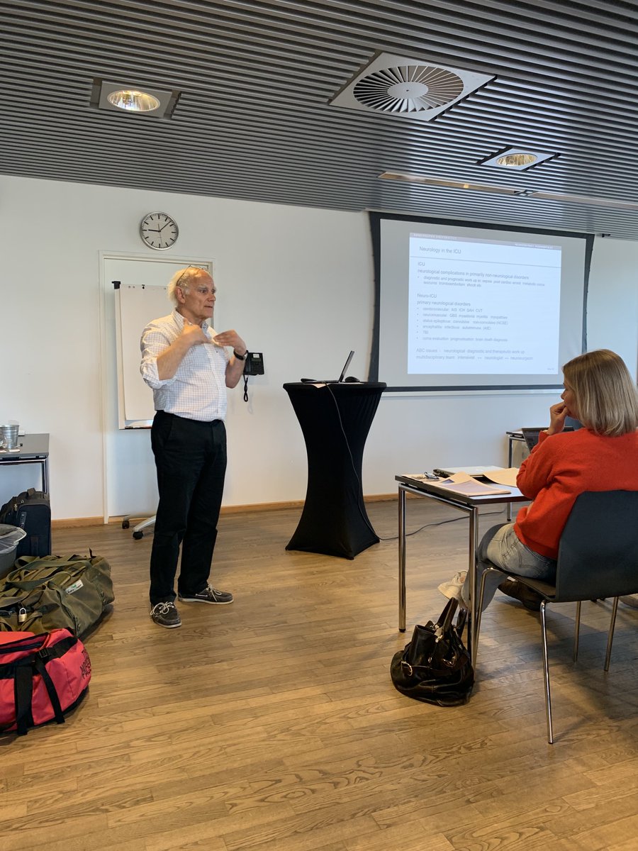 drsigurdsson's tweet photo. Today was the 4th and final day of the ⁦⁦@ssai_info⁩ Intensive Care education program in Copenhagen. Klaus Hansen from the department of neurology at ⁦⁦@Rigshospitalet⁩ started with a great talk on assessing the level of consciousness in the ICU 1/5 https://t.co/vdfhNKHcQk