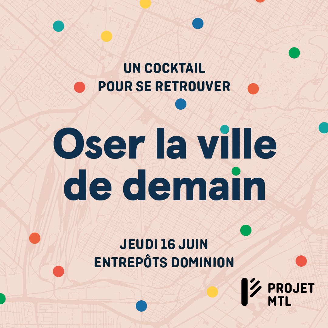 Le 16 juin prochain, le cocktail annuel de financement de Projet Montréal fait son grand retour! Profitons-en pour célébrer ensemble l’audace de Projet Montréal. Réservez votre billet dès maintenant: bit.ly/cocktail2022pm #polmtl
