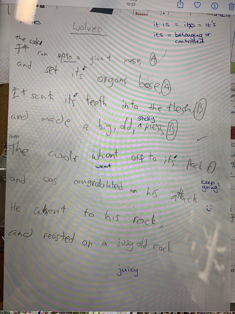 MissHillJS's tweet photo. You can take a wolf to water but you can’t make it change its last rhyme despite encouraging verbal feedback 🤦🏼‍♀️ #teacherfail @Y5Ect https://t.co/Dnq5wWp7YL