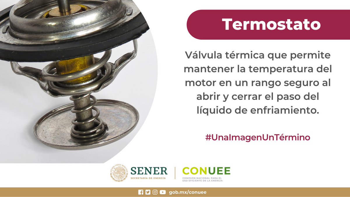 CTransp's tweet photo. 📌Recuerda que en #MiércolesDeGlosario traemos nueva información en una #ImagenUnTérmino.

Te invitamos a conocer sobre el termostato   

👉Todo aquí https://t.co/JStG3qWwzJ

@CONUEE_mx @odebconuee @UNAMMotorsports
 @FIUNAM_MX https://t.co/OQhmccbBy9