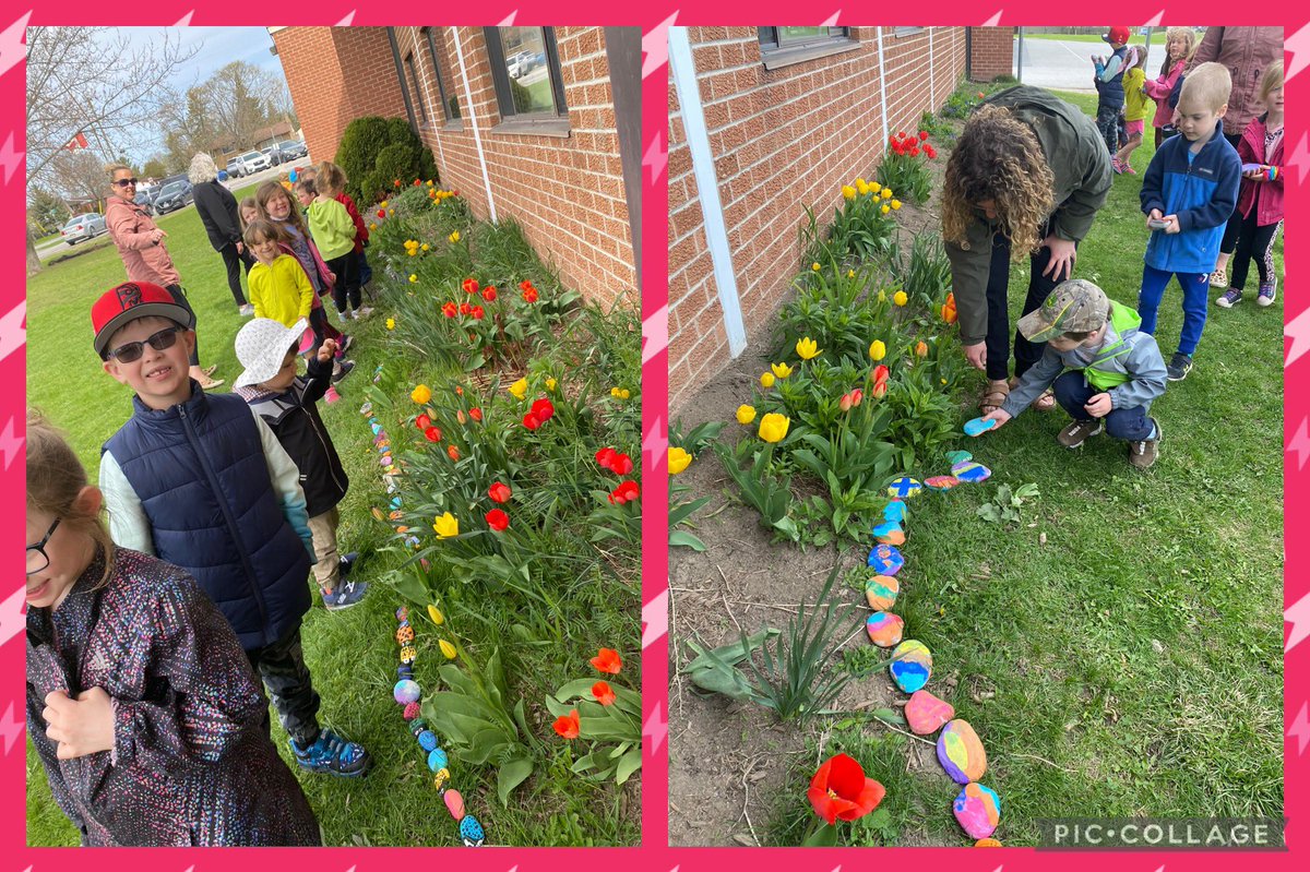 Our Kinders were proud to do their part for Catholic Education Week by lining our garden with kindness rocks, made by each student in our school community! #CEW2022 @alcdsb_olmc @alcdsb