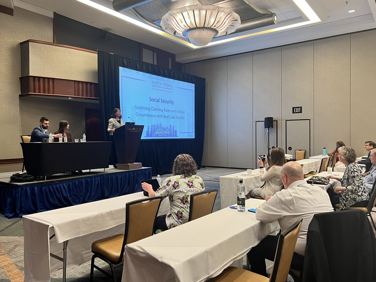 Thanks to <a href="/RSSAnews/">NARSSA</a> for discussing #socialsecurity: claiming rules and unique circumstances with real case studies #NAPFA22