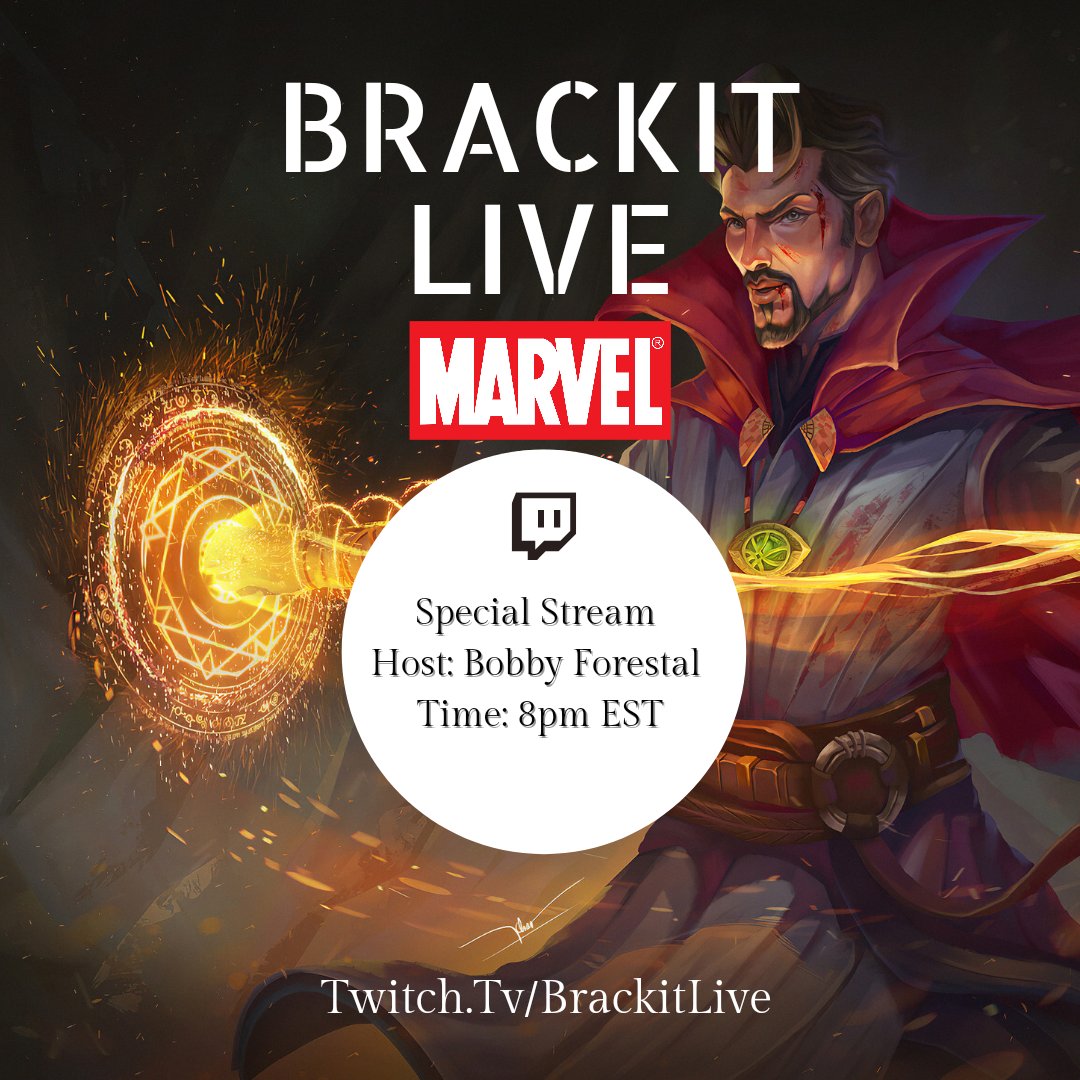 Brackit_'s tweet photo. Special stream tonight with host @BobbyBlack126 at 8pm EST on https://t.co/vyGaGkGX6u 💫

#DrStrange #MarvelStudios
#DrStrangeMultiverseOfMadness https://t.co/Rj42gOY6rn