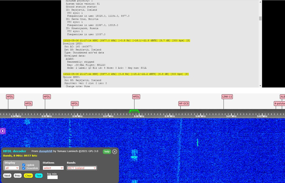 5472_nde's tweet photo. Always nice to try some new Data decoding... this is #HFDL on 8977khz downlink for SK1220 out of Aalborg to Copenhagen. 1934z
#HFNet https://t.co/WcaGayq4qZ