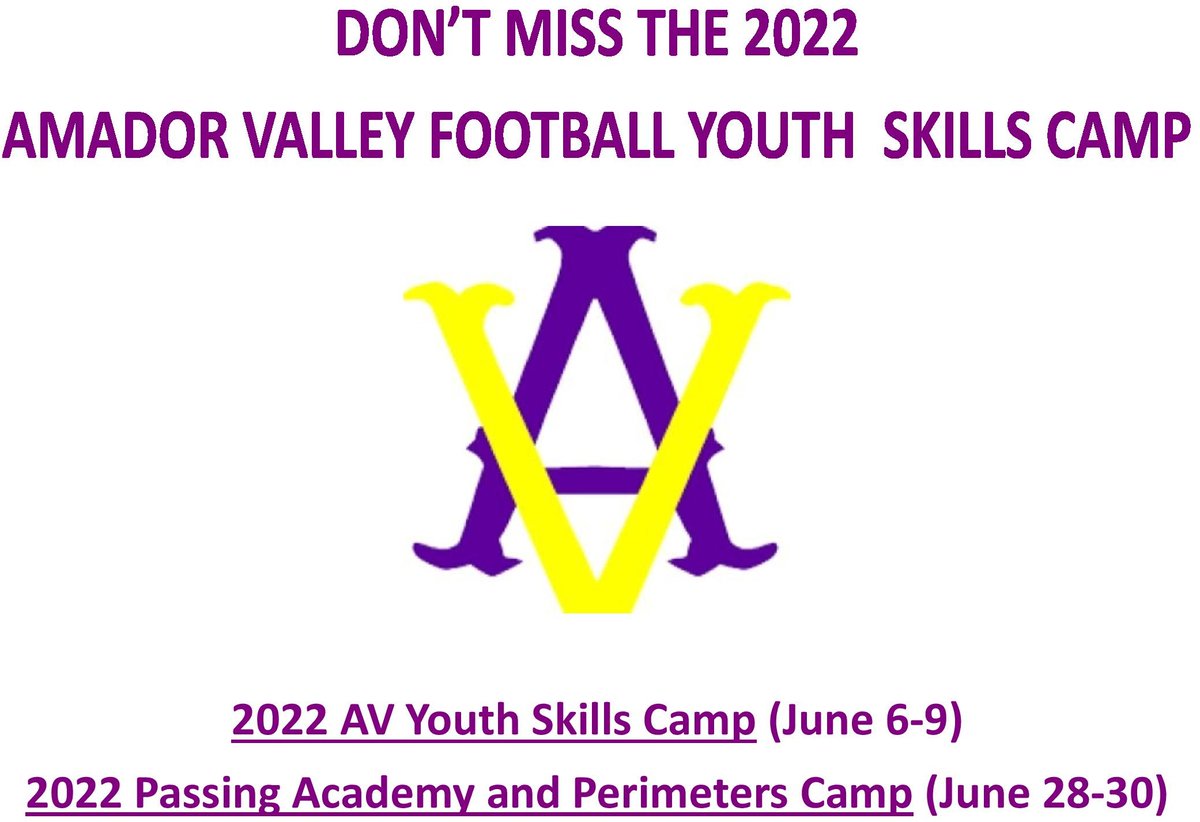 TriValleyJrFB's tweet photo. Sign up TODAY for the AV Youth Football Skills Camp at https://t.co/MWi5DbS1tM !! https://t.co/u45sJGdSBy