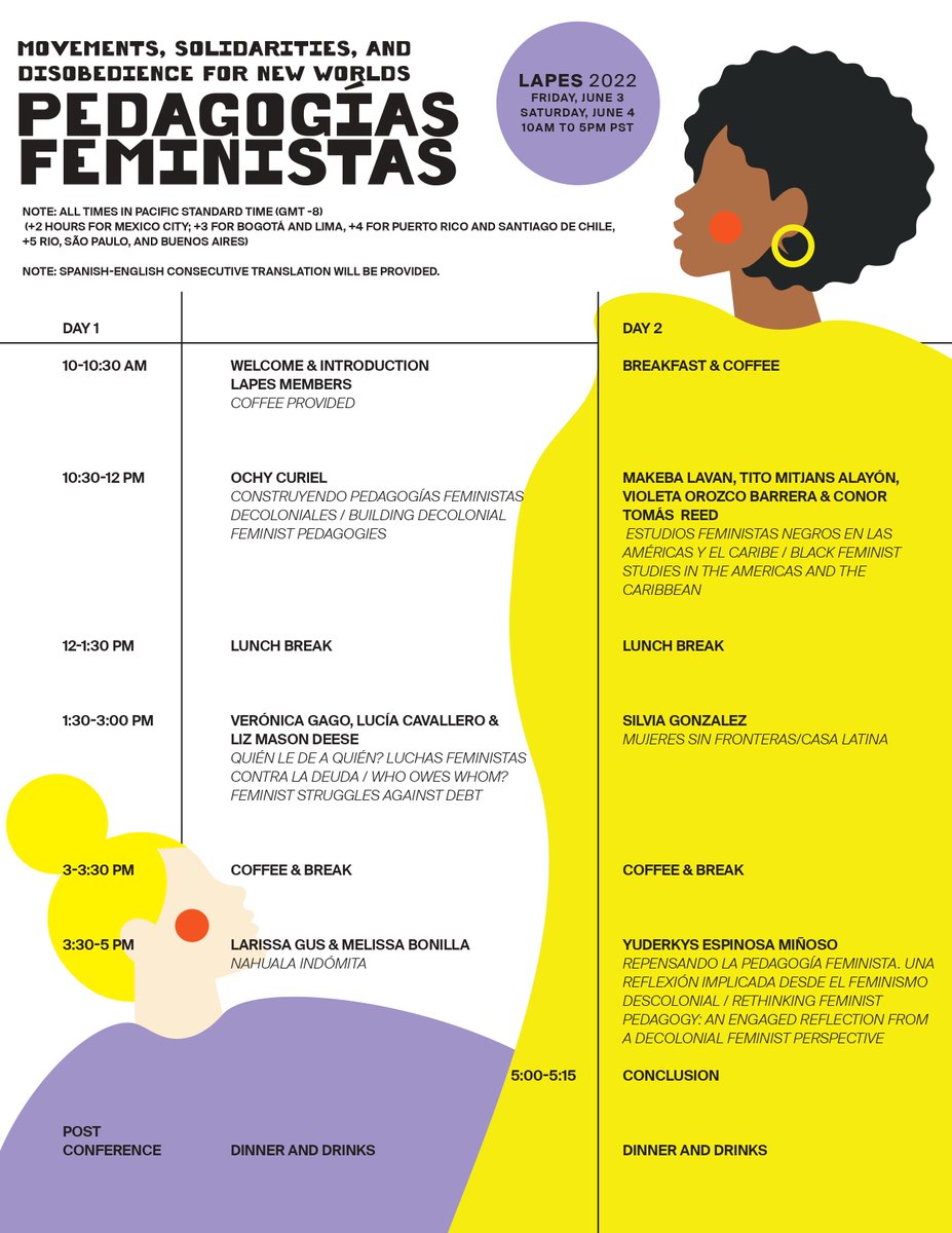 Flyer and program for LAPES 2022: PEDAGOGÍAS FEMINISTAS -- please share widely! 

Register at lapes.org/symposium