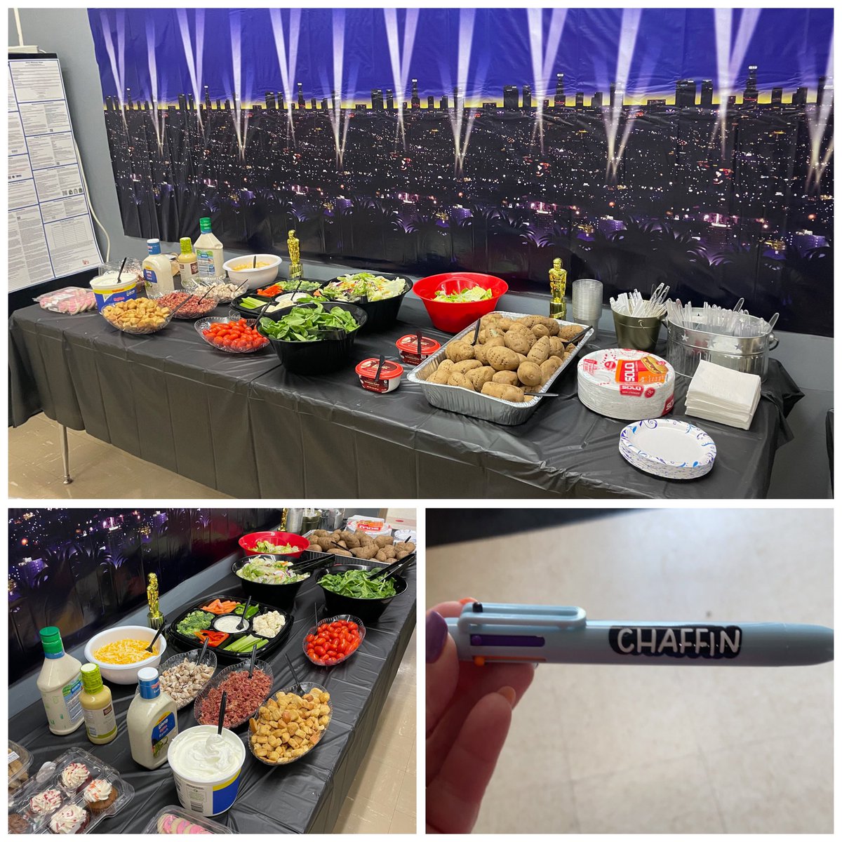 Our final day of #TeacherAppreciationWeek : Baked potato and salad bar and personalized pens. Thank you <a href="/conniemoore705/">conniem</a> for making it a fabulous week!! <a href="/HMC1Ingels/">Ingels Elementary</a> <a href="/HMC1Proud/">Hickman Mills C-1 School District</a>