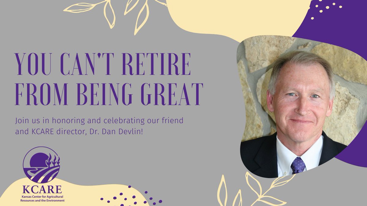 KStateKCARE's tweet photo. We had a great day yesterday, celebrating the amazing career of #DanDevlin. Dan has long championed KS agriculture and natural resource conservation. He will be sorely missed here at KCARE, and across the state. Help us wish Dan the best on his retirement! https://t.co/9hO2hxiW0X