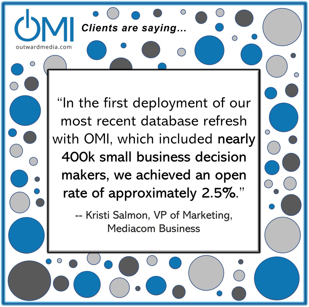 paula_chiocchi's tweet image. Thank you for putting your trust in us, Kristi!

#MarketingData
#DataCleanse
#Mediacom