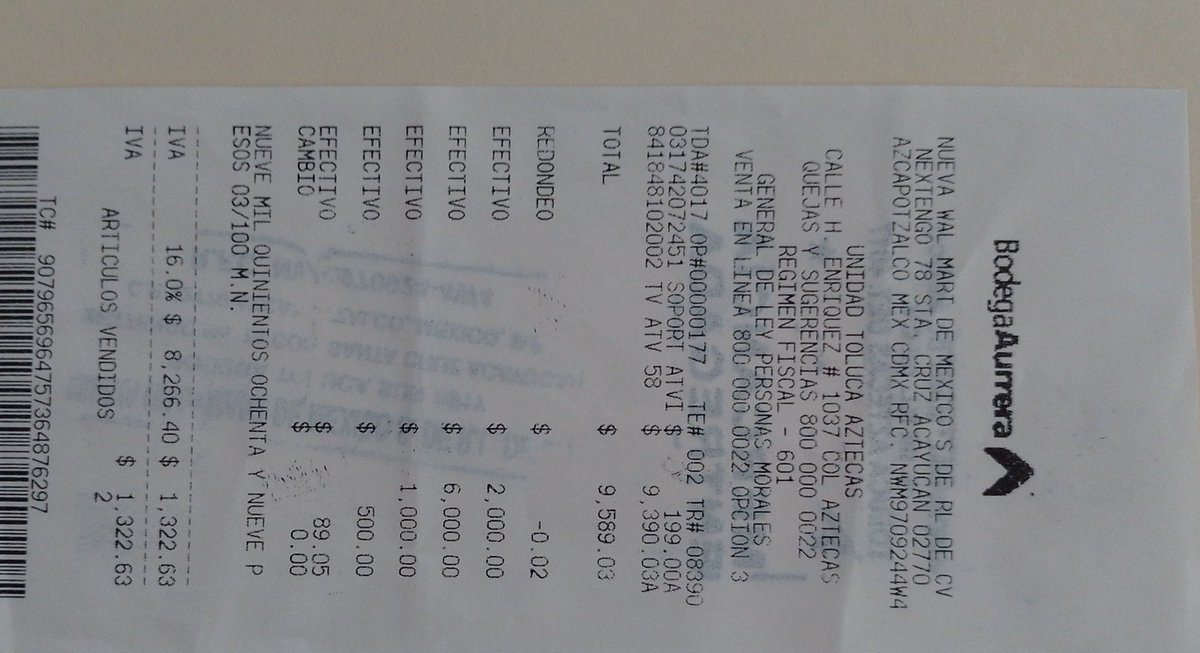 aling1986's tweet photo. @WalmartMexico Ese es el ticket https://t.co/X2Ri9jIM4z
