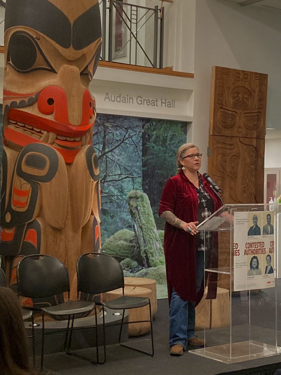 svlebourdais's tweet photo. Sharing the power of #Secwepemclaw at Osgoode Law’s “Conflicting Authorities” panel at beautiful Bill Reid Gallery. Honoured and blessed to stand up the knowledge of our Ancestors. https://t.co/Jbqw9z4QB6