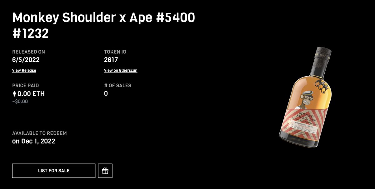 TheRomanApe's tweet photo. Cheers @BlockBar @MonkeyShoulder3 🥂🥃
Just claimed #1232 https://t.co/atv2mKC86K
