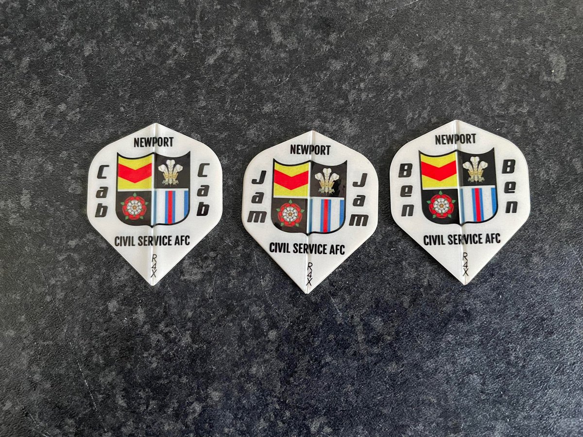 newportcivil's tweet photo. Thank you @MarkADarts for the custom flights. They are amazing #UpTheCiv #CivilFamily #Booshii 💙 https://t.co/hZNTwnsWqk