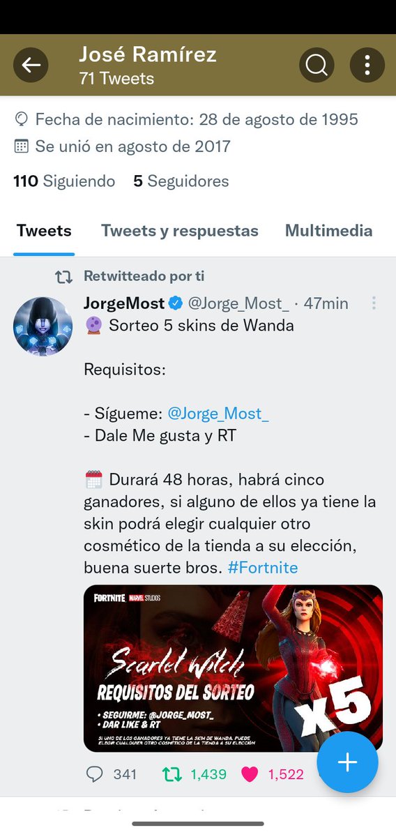 Joss_Rami's tweet photo. @Jorge_Most_ Listo participo @Jorge_Most_ suerte a todo el mundo https://t.co/K57q698VIt