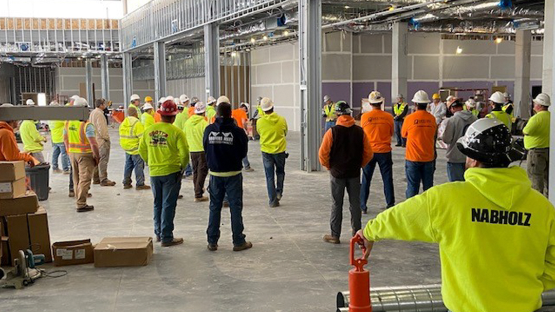 NabholzCorp's tweet photo. Safety is always at the top of our list, and this week even more so as we recognized #ConstructionSafetyWeek. Our teams held safety stand-down meetings at jobsites across the company, touching on important topics focused on keeping our people safe. 
#nabholz #nabholzcorp https://t.co/kPVnohuLzg