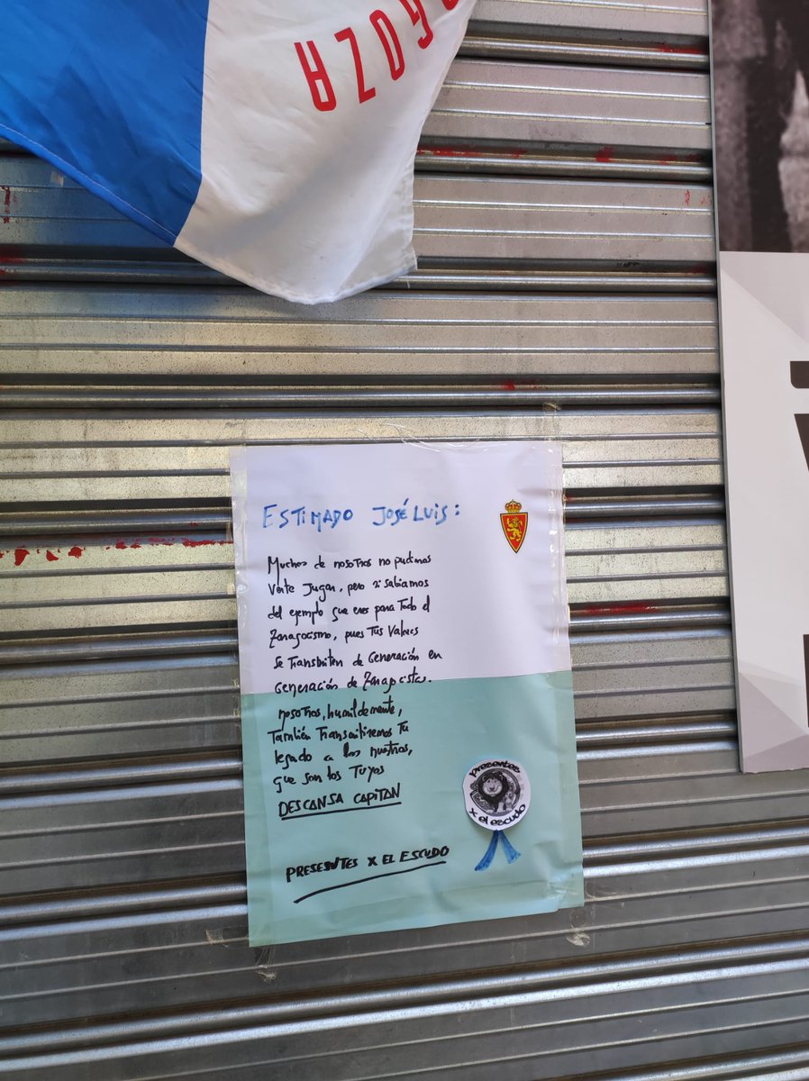 PZgzPresentesxE's tweet photo. Puerta 5 de la Romareda está tarde #VioletaSiemprePresente #Dep https://t.co/2wEeCOqFrM