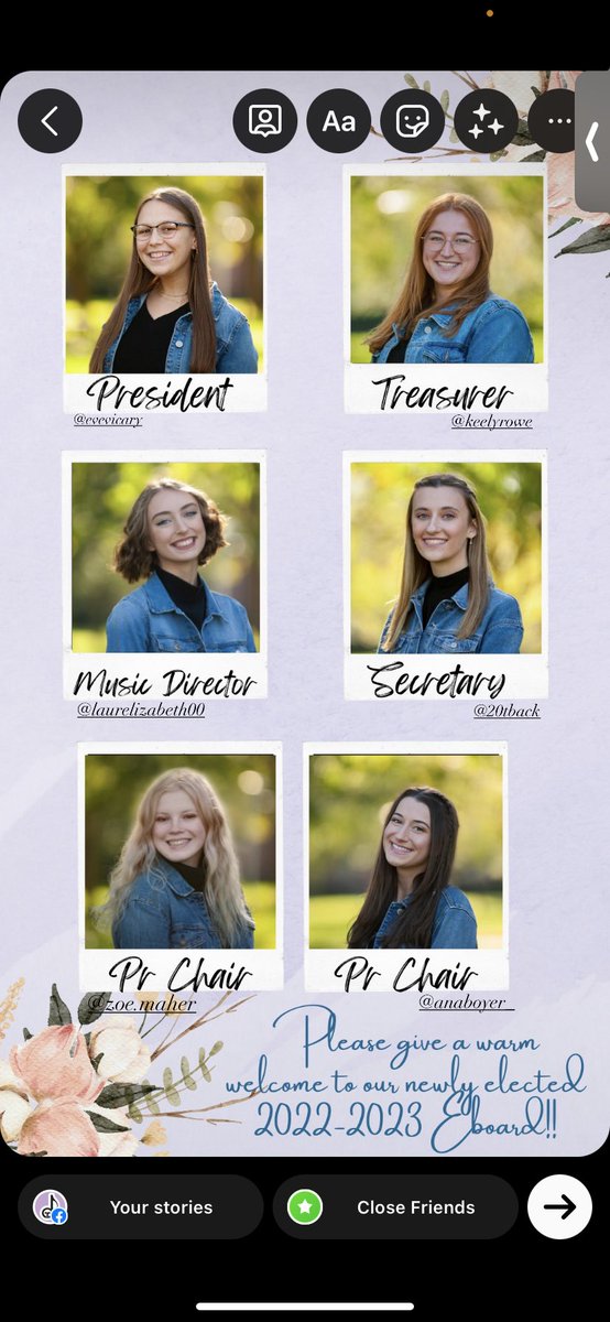 Congrats to our newly elected eboard!