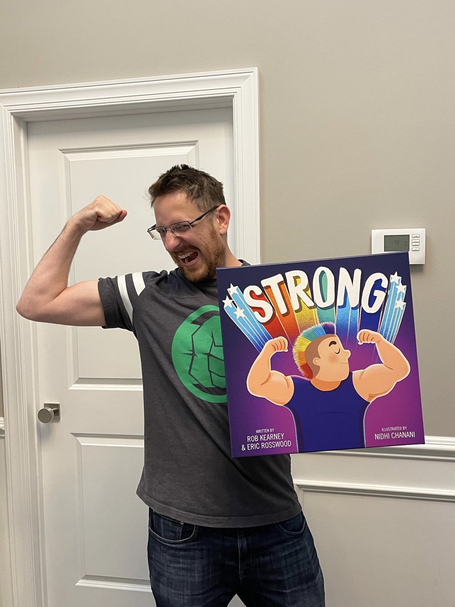 So, Nidhi surprised me with a canvas of our book cover! I love it so much! Thank you @nidhiart! 💪❤️🌈 #ReadStrong