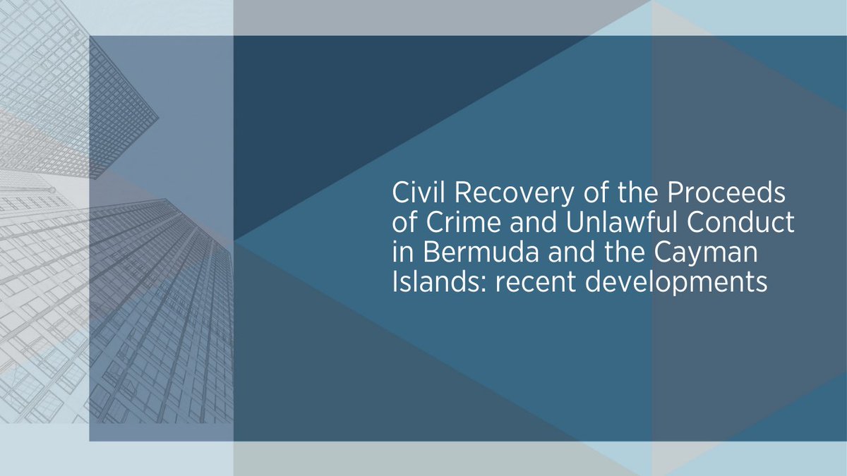 Conyers's tweet photo. AlexPotts & ToniciaWilliams discuss the recent developments of Civil Recovery of the Proceeds of Crime & Unlawful Conduct in Bermuda & the Cayman Islands. Click here https://t.co/ZRYX1cSY1V to read the article #Bermuda, #Cayman, #CivilRecovery https://t.co/VHZqLpfD3j
