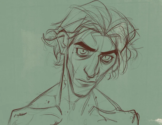 I think I will one day make this into a larger work, but for now…a sketch. #Viktor #arcane #arcanefanart 