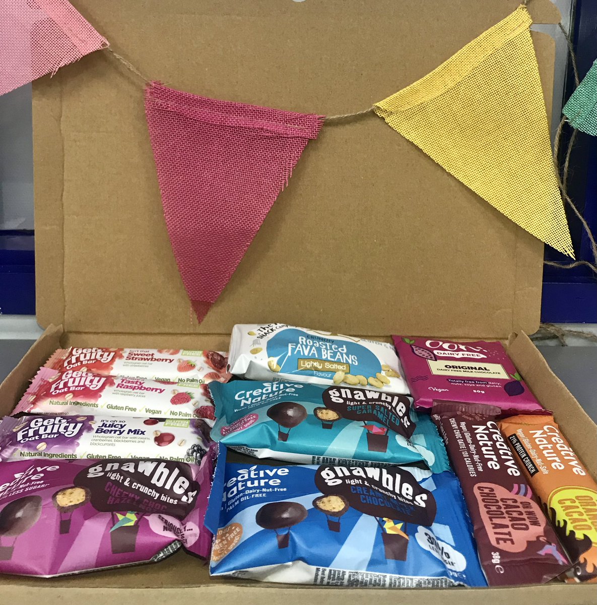 Nutfreemarket's tweet photo. We have launched lots of lovely postal box bundles starting from £8 and only £2.99 postage over on our Facebook page. Ordering is only via FB page only. #nutfreesnacks https://t.co/AEiMxVlUC1