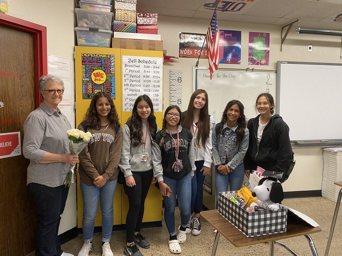 TonyaHouston70's tweet photo. Her students honored our GOAT - best Algebra teacher in ECISD probably Texas!!!!  @MaribelAranda12 @ECISDmath @EctorCountyISD @CrockettColts https://t.co/M7ZoVtpOVT