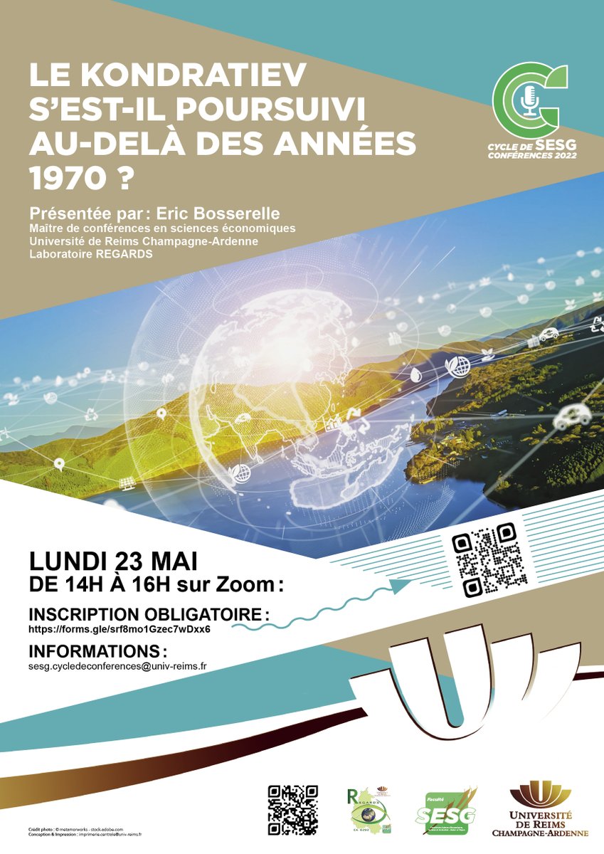 CycleDeConfURCA's tweet photo. Notre troisième conférence présentée par Éric Bosserelle aura lieu le lundi 23 mai de 14h00 à 16h00. 

Vous pouvez dès maintenant vous inscrire en scannant le QR code sur l’affiche ou en cliquant sur le lien suivant : https://t.co/01ir6JTgaX https://t.co/PENqDzbDzv