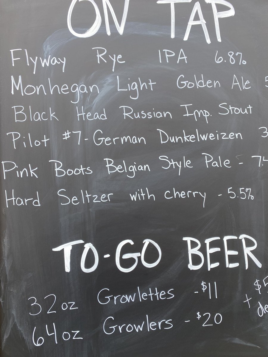 monheganbrewing's tweet photo. Opening day tap list…somethin’ for everyone! https://t.co/LTU6kcZ1RL