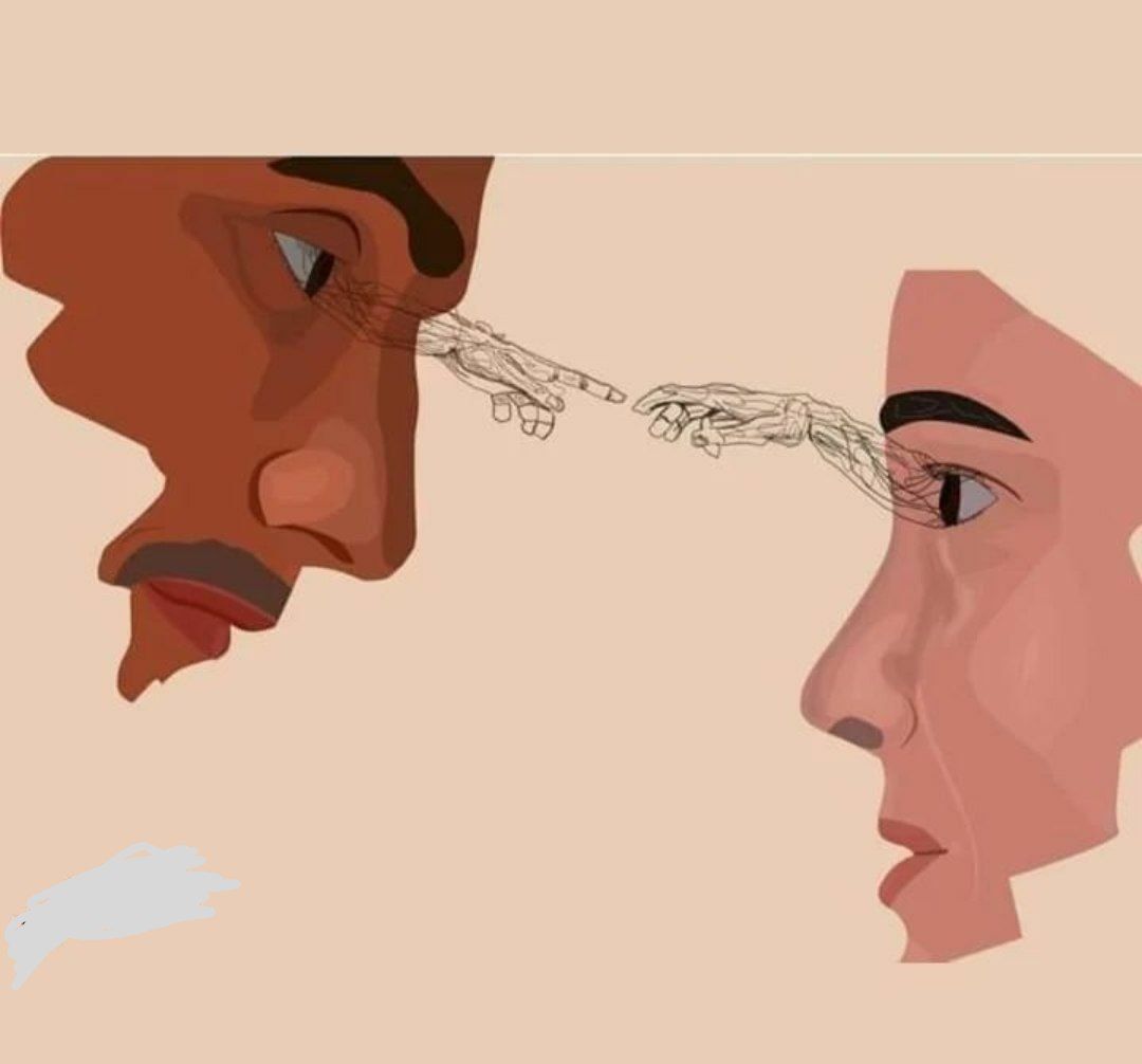 لماذا نُصاب بالحياء عند الإطالة بالنظر في العيون؟ 
لأن  العينين باب وصال القلوب.

#ملاذ_الروح