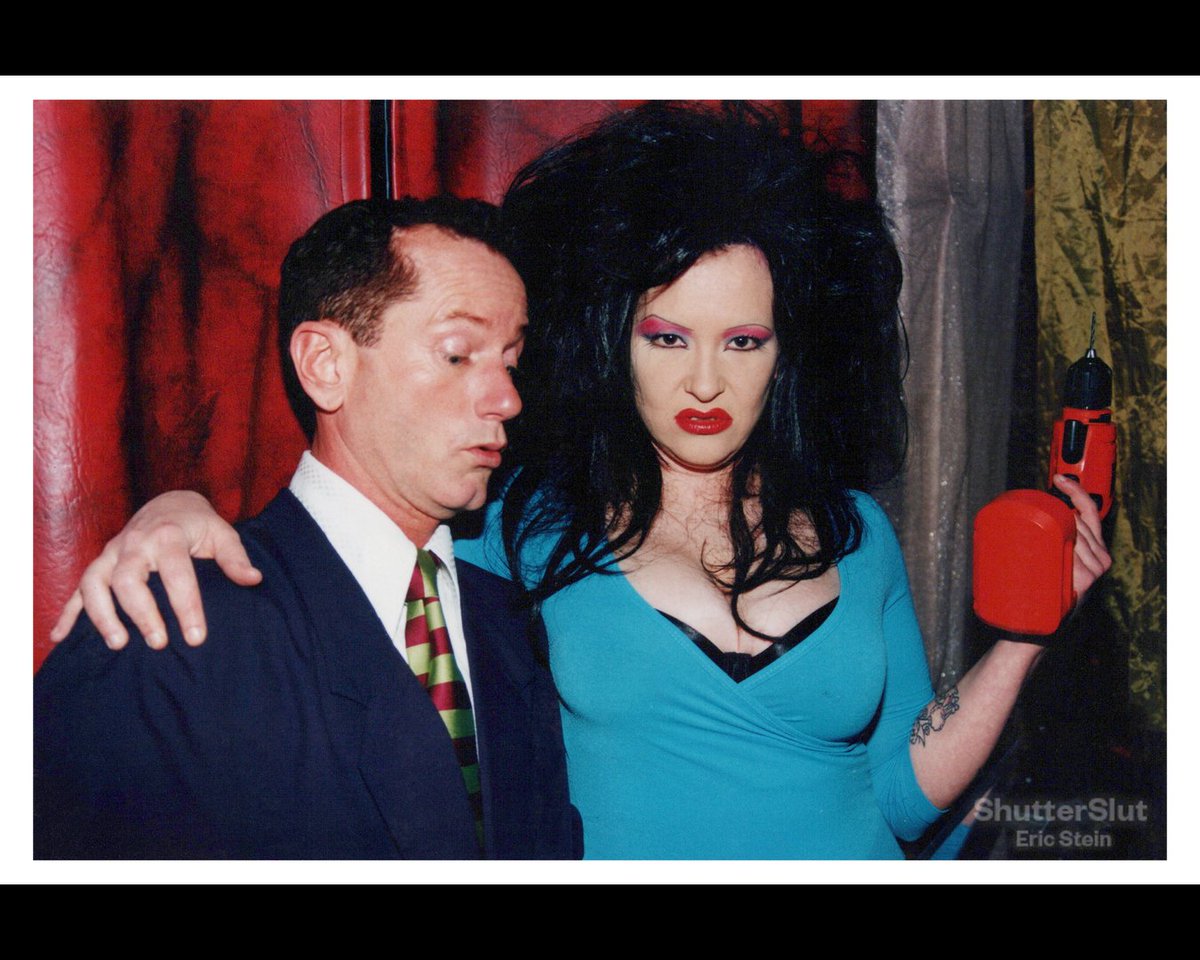 RetroQueerSF's tweet photo. A boy, a girl, and a #powertool - #AStoryAsOldAsTime
Arturo Galster and Deena Davenport in #2002
#LGBTQ #SanFrancisco #00s #queer #retrophotography #SF #sfdragqueen #drag #dragqueen #dragqueens #dragking https://t.co/quqRJa8qTX