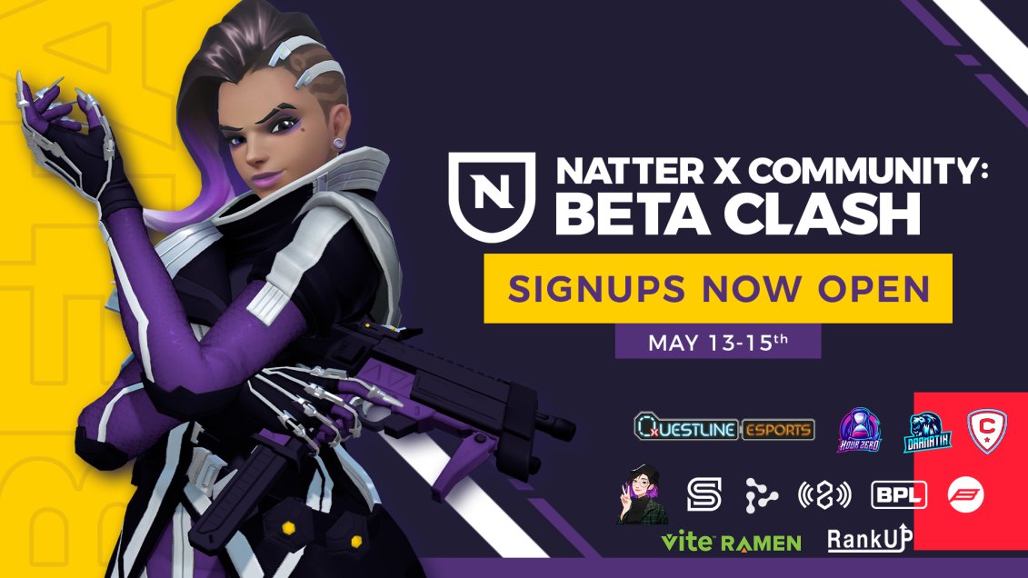 natterOW's tweet photo. Introducing the Natter x Community: Beta Clash! 🏆

Details:
📅 Runs May 13th - May 15th
✅ Any SR Welcome!
💰 Prize Pool of $2K+ USD
✍️ Signup Below for more info! 

🔗https://t.co/fwaGyqj31W https://t.co/WOonAMzbqG