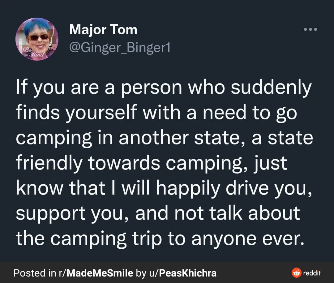 0xggus's tweet image. Anonymous camping trip 🚗⛺️

&quot;Here are some thoughts about what I might do if I found myself in need of such a trip, and I lived in a state that banned camping, or perhaps even offered bounties against people who went camping or helped people go camping.&quot; 
anonymousposting.site/anonymous-camp…