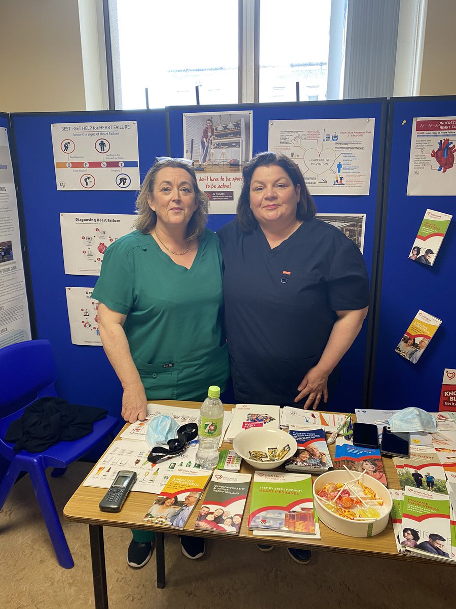 Great 2 days promoting Heart Failure Awareness Week in Portiuncula Hospital #HeartFailureAwarenessWeek #HeartFailure4Nurses #HFA-ESC #HFAW22 #HFA_President @slaintecare @saoltagroup @Irishheart_ie @CatherineNolan4 @FahyNicola  @Ali_ZulfiqarMD