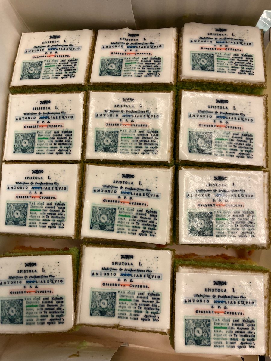 Inge_vanVugt's tweet photo. A shout out to the volunteers who helped us today marking and transcribing early modern printed letters. Totally in love with our #CEMROL crowdsourcing cakes! @Dirk_van_Miert @HumanitiesUU @CulturalHistUU https://t.co/ok93Gh8mu8