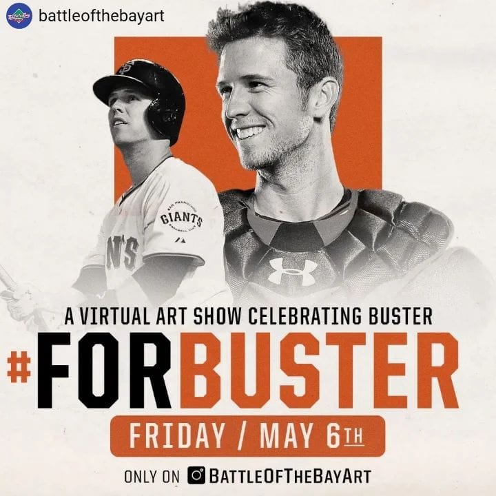 TheCityGFX's tweet photo. Happening now!
Follow Instagram: Battleofthebayart on Instagram (https://t.co/yF6ut1Osmu) for a Buster Posey virtual art show tribute #ForBuster.
Friday, May 6 at 11am PT Featuring original artwork of over 12 talented artists including art work from me.
#SFGiants #SFGameUp https://t.co/qTZDILGxcZ