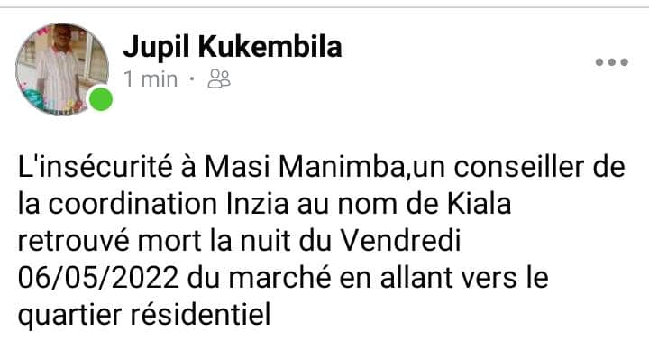 #Rdc j lance c'est appl aux autorités du pays de veiller nos frères et sœurs de Masi-manimba province du kwilu plus vite possible