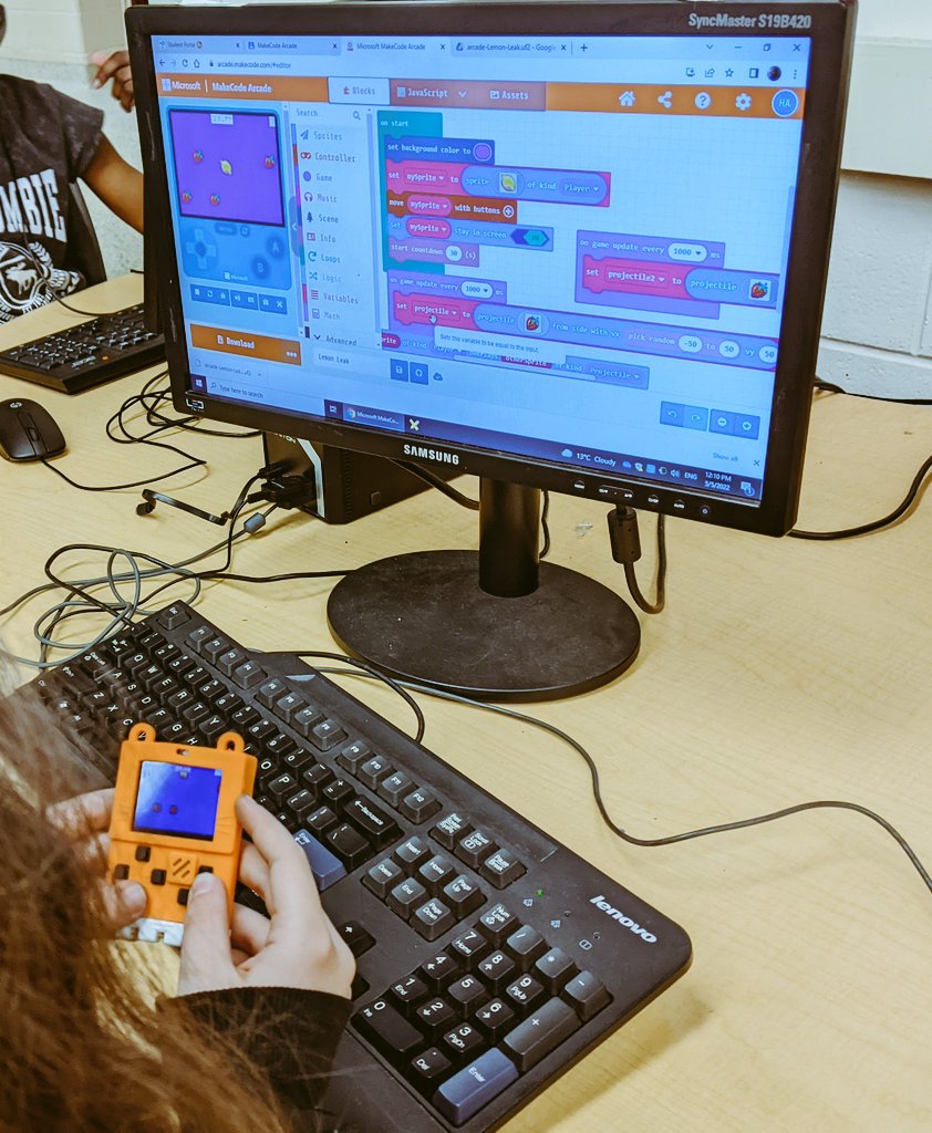 Mr.Saccucci (@mrsaccucci) on Twitter photo From <a href="/MSMakeCode/">Microsoft MakeCode</a> coding to simulator testing to hardware implementation.. Combining game programming with hardware devices, the Meowbit has been quite a hit with our students. <a href="/MundenPark/">Munden Park P.S.</a> #CodingKids From <a href="/MSMakeCode/">Microsoft MakeCode</a> coding to simulator testing to hardware implementation.. Combining game programming with hardware devices, the Meowbit has been quite a hit with our students. <a href="/MundenPark/">Munden Park P.S.</a> #CodingKids