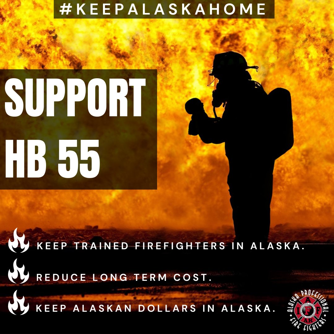 AKPFFA's tweet photo. HB 55 continues to move through the Legislature.
Our legislators must understand the impact of the current retirement plan. Our local communities bear the true costs of staffing turnover.
#keepalaskahome https://t.co/muY1EVyxa9